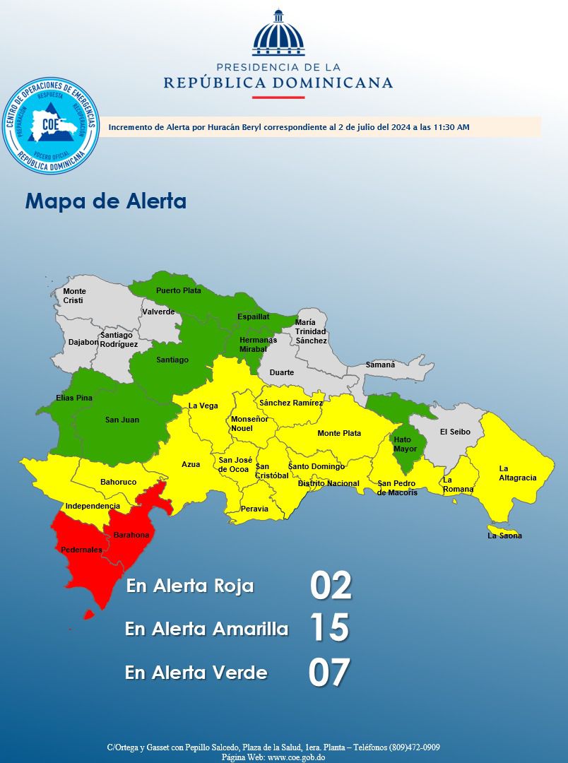 Aumento alerta amarilla