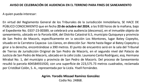 Audiencia Yaniris