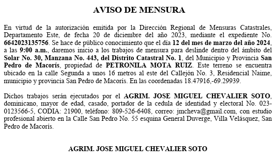 Mesura José Miguel Chevalier